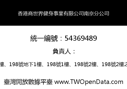 香港商世界健身事業有限公司南京分公司
