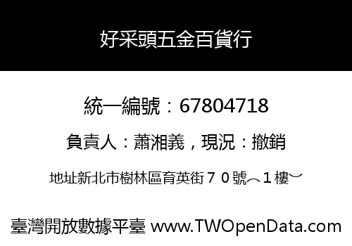 好采頭五金百貨行
