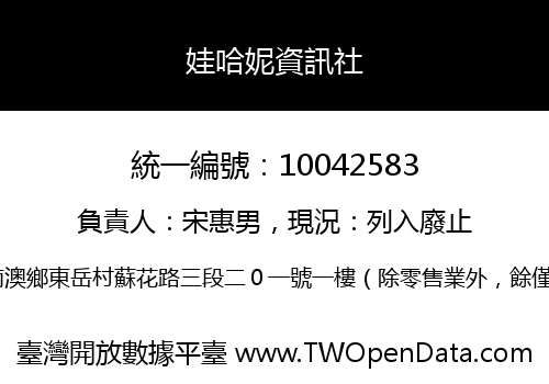 娃哈妮資訊社