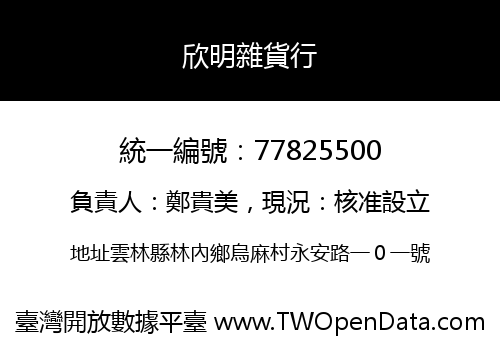 欣明雜貨行