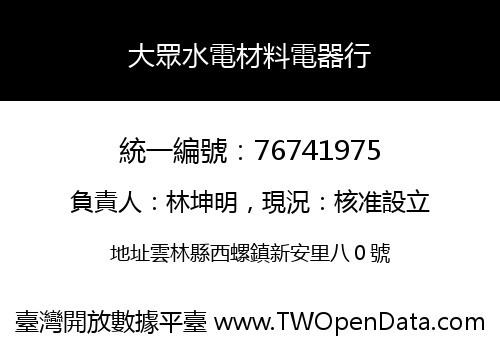 大眾水電材料電器行