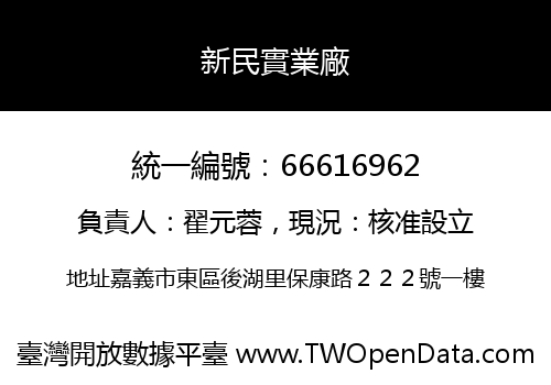 新民實業廠