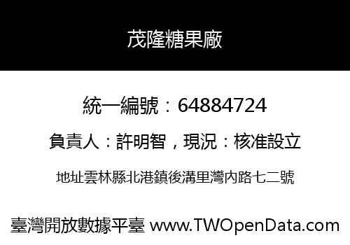 茂隆糖果廠