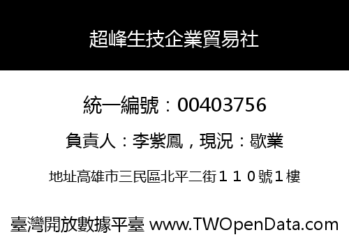 超峰生技企業貿易社