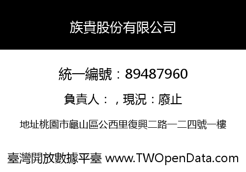 族貴股份有限公司