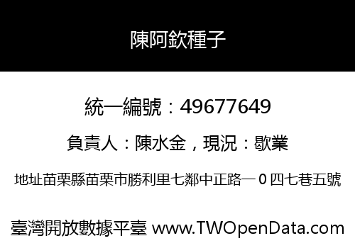 陳阿欽種子