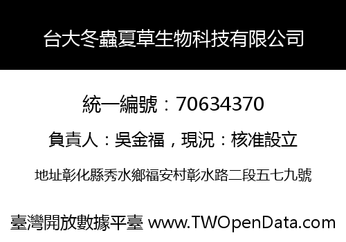 台大冬蟲夏草生物科技有限公司