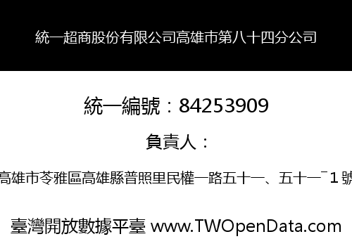 統一超商股份有限公司高雄巿第八十四分公司