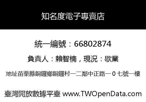 知名度電子專賣店