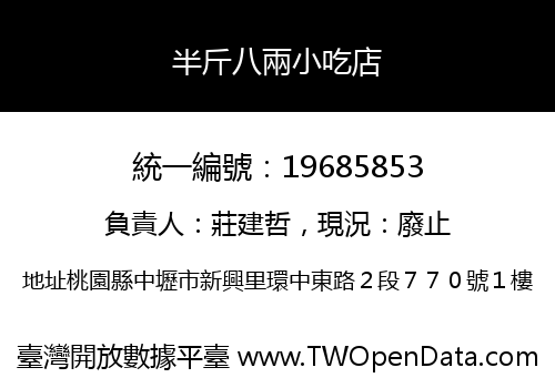 半斤八兩小吃店