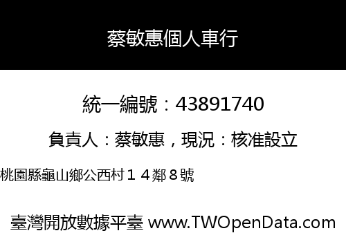 蔡敏惠個人車行