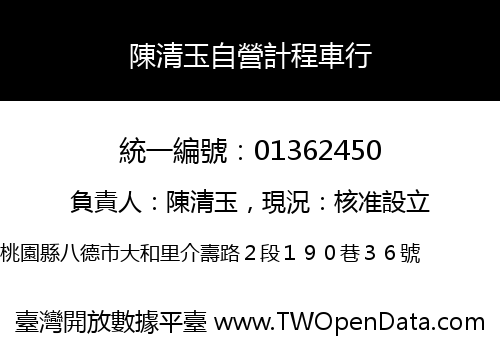 陳清玉自營計程車行