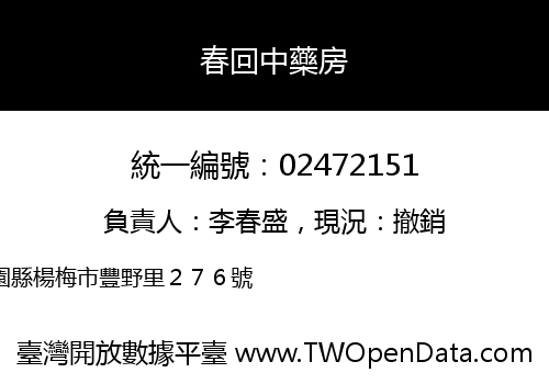 春回中藥房