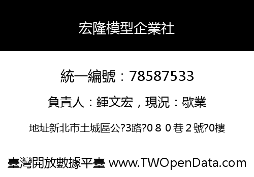 宏隆模型企業社