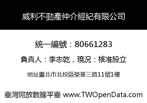 威利不動產仲介經紀有限公司