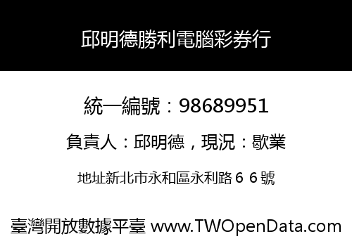 邱明德勝利電腦彩券行