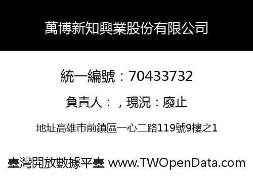 萬博新知興業股份有限公司