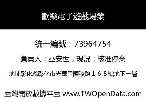 歡樂電子遊戲場業