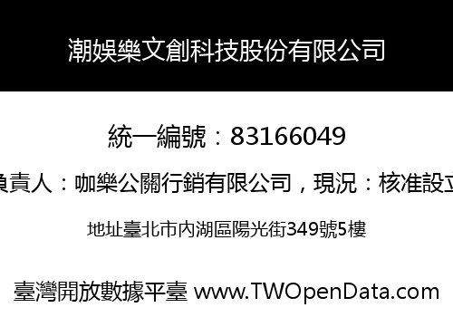 潮娛樂文創科技股份有限公司