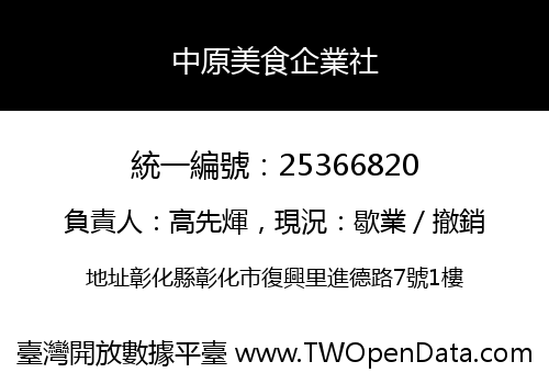 中原美食企業社