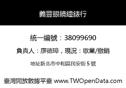 義豐眼鏡鐘錶行