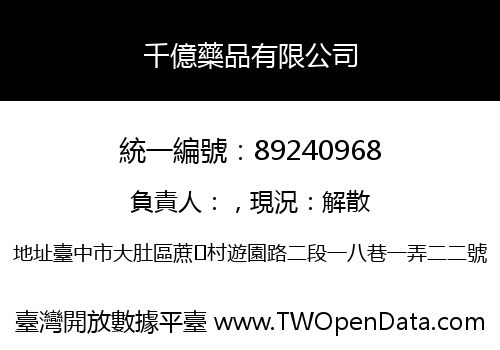 千億藥品有限公司