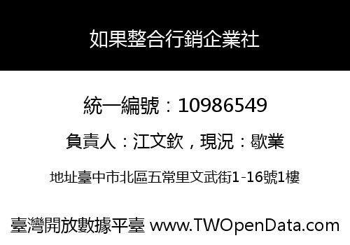 如果整合行銷企業社