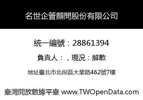 名世企管顧問股份有限公司