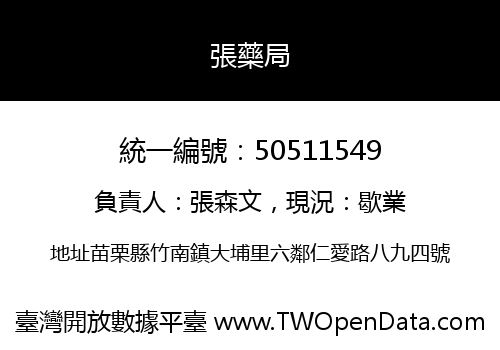 張藥局