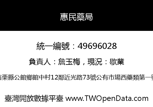 惠民藥局