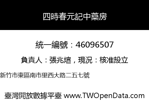 四時春元記中藥房