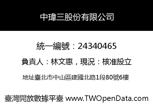 中瑋三股份有限公司