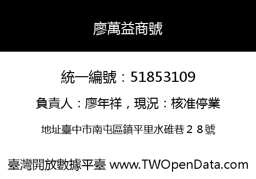 廖萬益商號