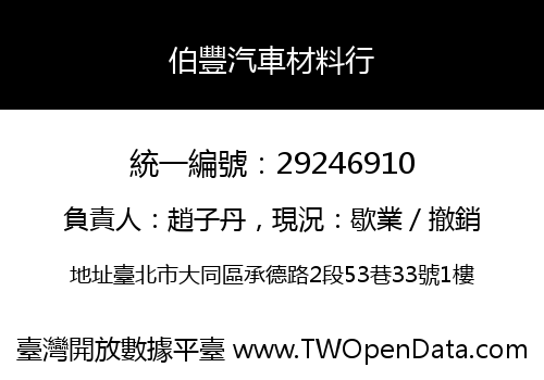 伯豐汽車材料行