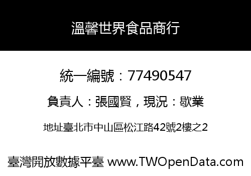 溫馨世界食品商行
