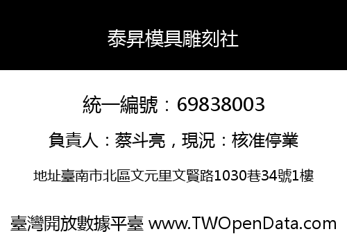 泰昇模具雕刻社