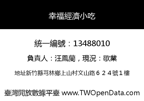 幸福經濟小吃