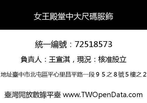 女王殿堂中大尺碼服飾