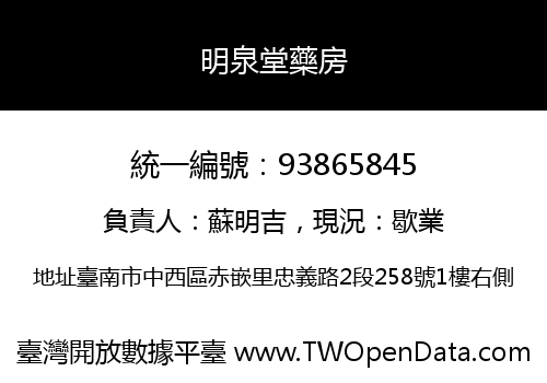 明泉堂藥房