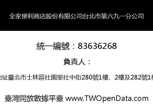 全家便利商店股份有限公司台北市第六九一分公司