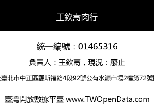 王欽壽肉行