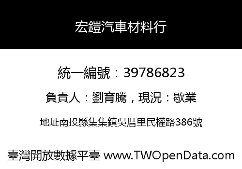 宏鎧汽車材料行