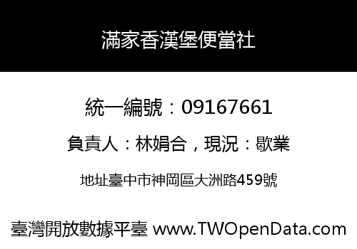 滿家香漢堡便當社