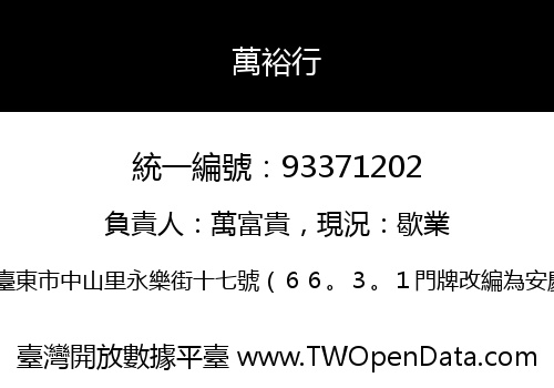 萬裕行