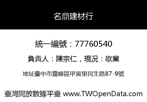 名鼎建材行