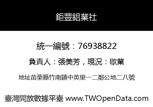 鉅豐鋁業社