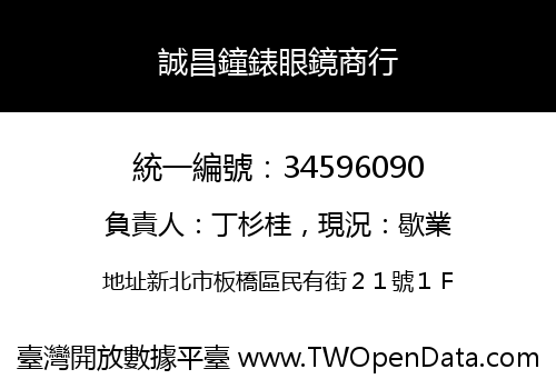 誠昌鐘錶眼鏡商行