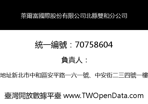 萊爾富國際股份有限公司北縣雙和分公司