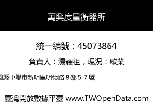萬興度量衡器所