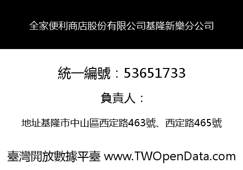 全家便利商店股份有限公司基隆新樂分公司